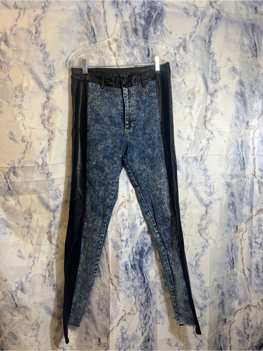 Women’s Black & Acid Wash Blue Slim Jeans